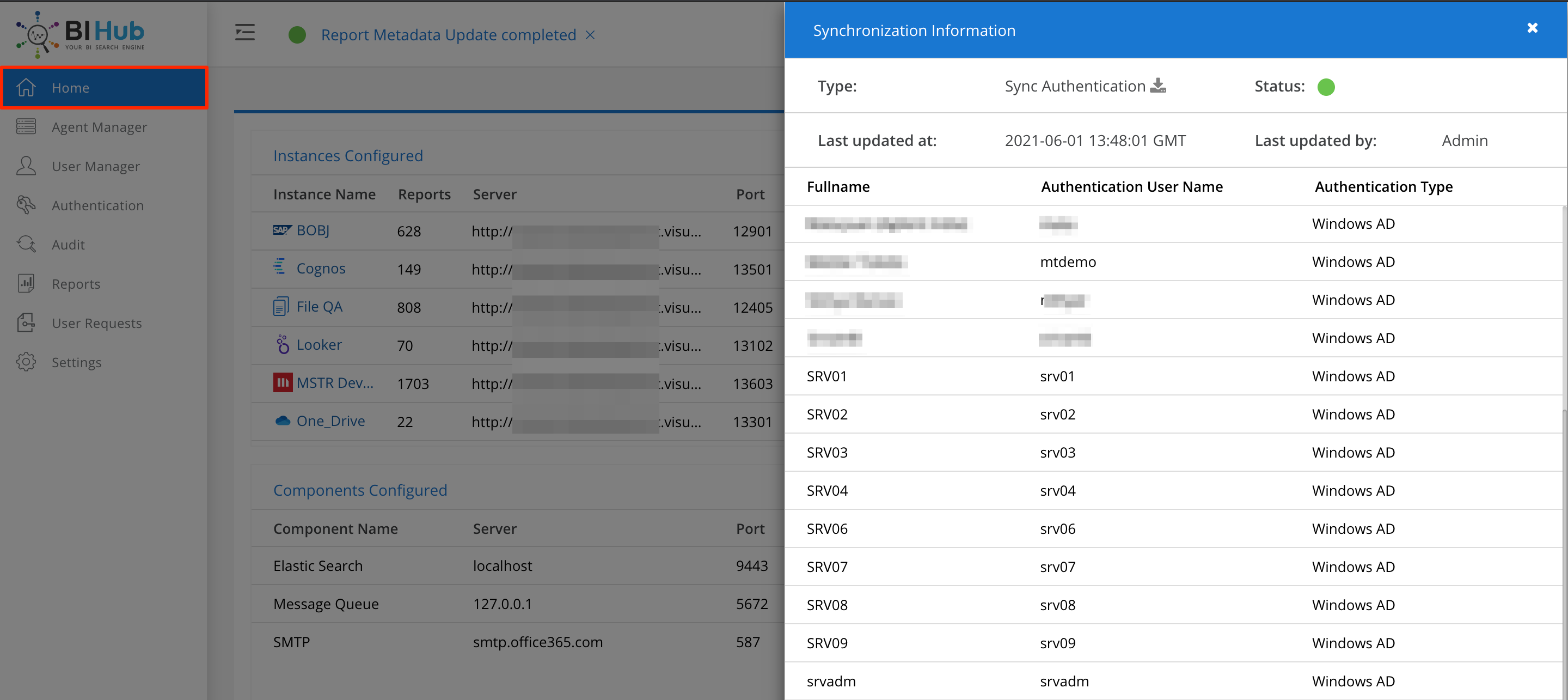 Authentication Sync Information