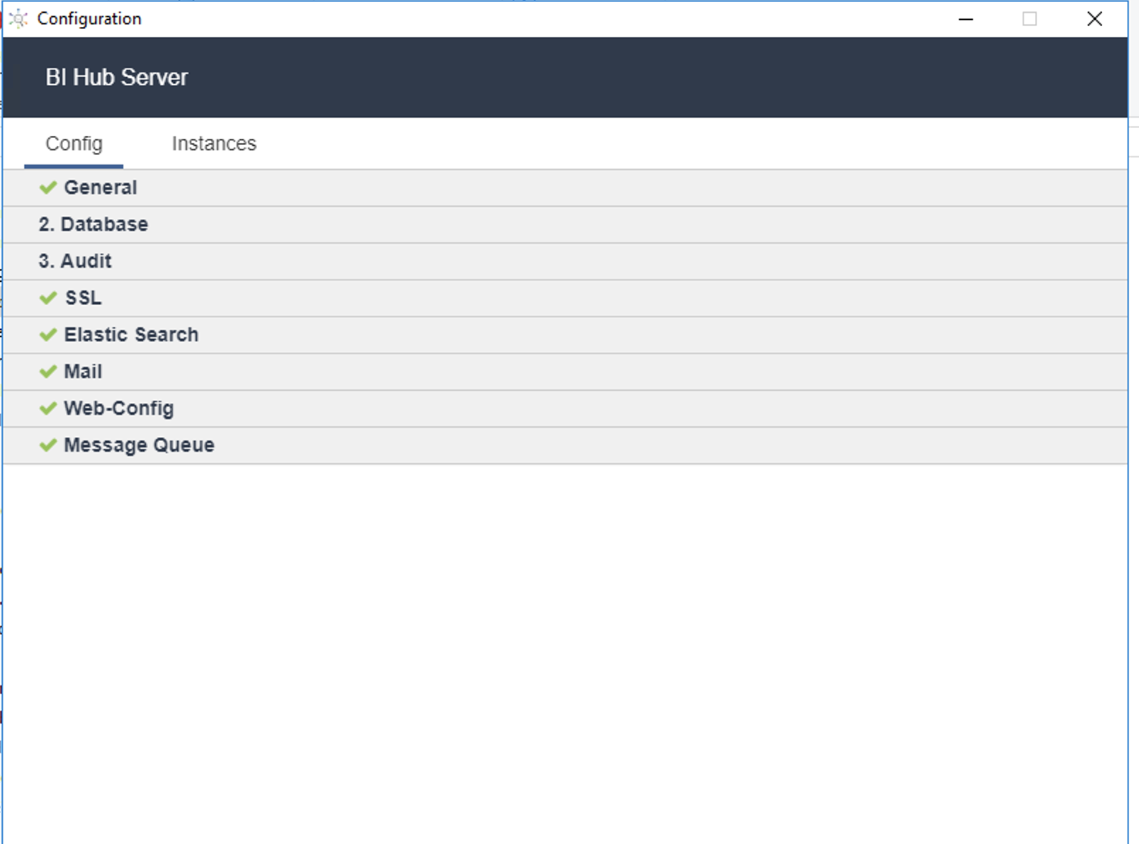 BI Hub Server Server Configuration