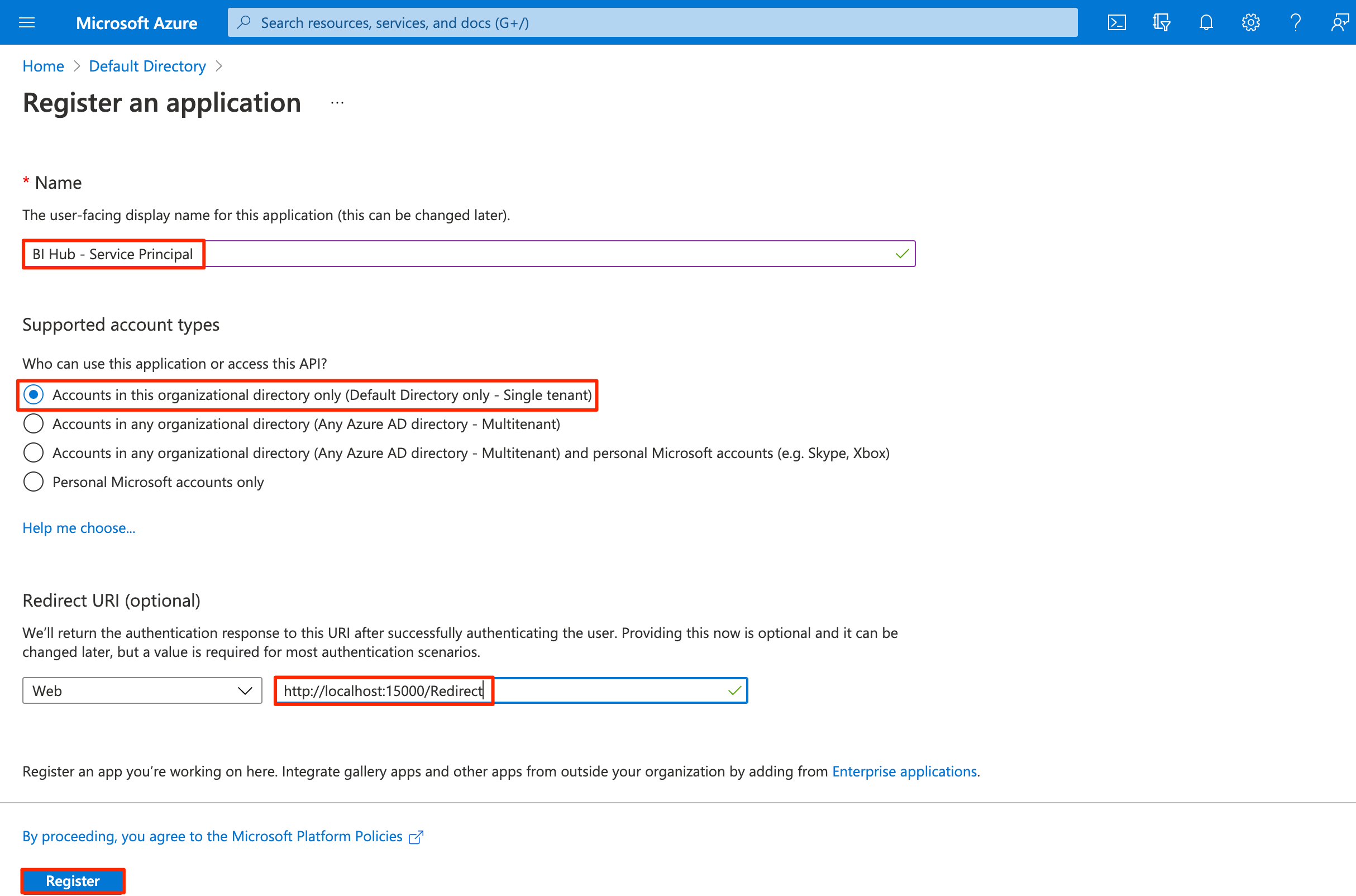 Application Registration