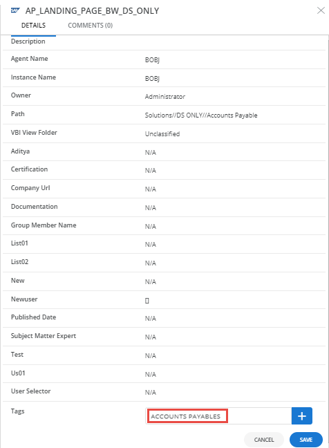 Report Details View